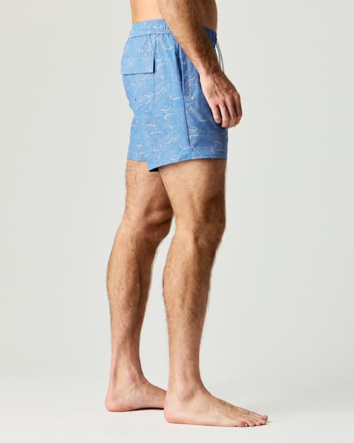 lifestyle image of Performance Lined Swim Trunks - 5"