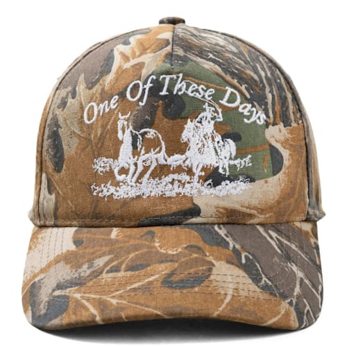 laydown image of Just for a Moment Camo 5 Panel Hat