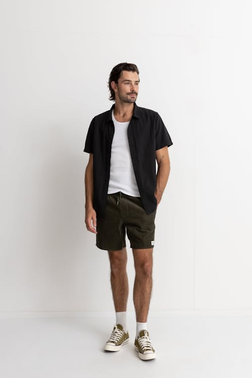 on model image of Cord Jam Short - 6"