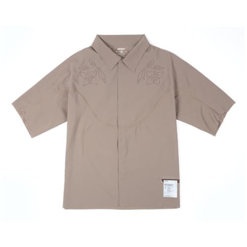 laydown image of Short Sleeve PeaceShell River Shirt
