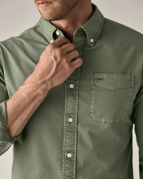 on model image of Oxford Draftsman Shirt