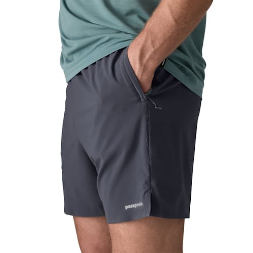 on model image of Multi Trails Shorts- 6in