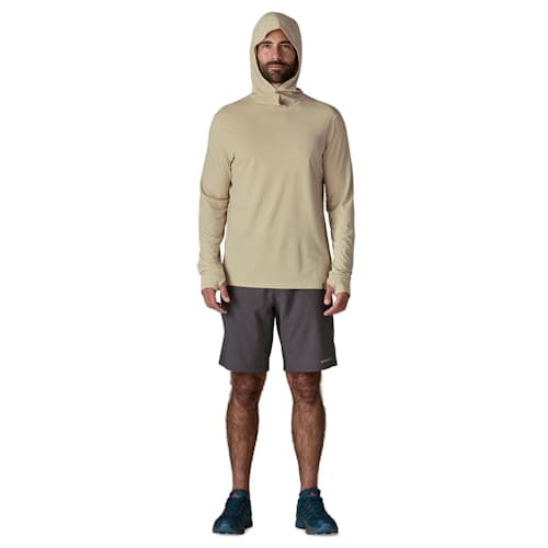 on model image of Capilene Cool Ultra Hoodie