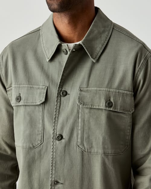 lifestyle image of Vintage Sateen Fatigue Shirt