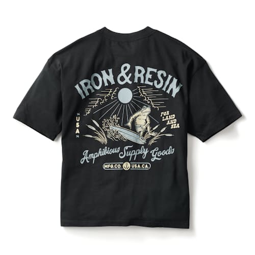 laydown image of Washed Garment Dye Graphic T-Shirt