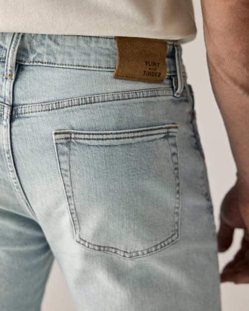 on model image of Stretch Selvedge Denim - HB Straight