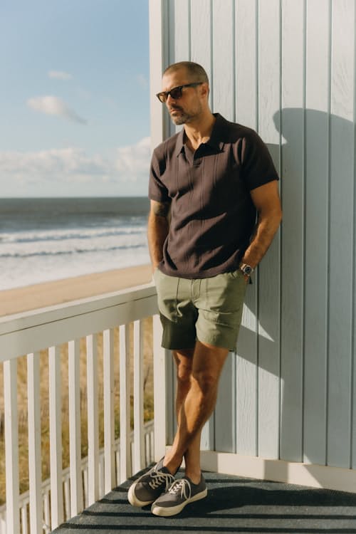 lifestyle image of The Valencia Sweater Polo