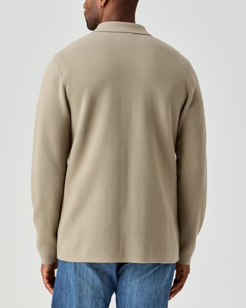 on model image of Sweater Chore Coat