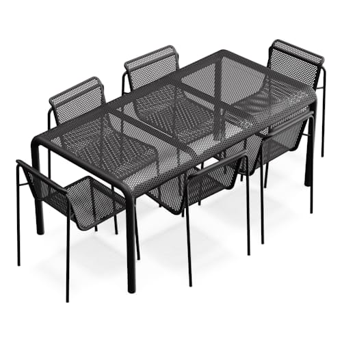 laydown image of Perf Dining Set (Table + 6 Chairs)