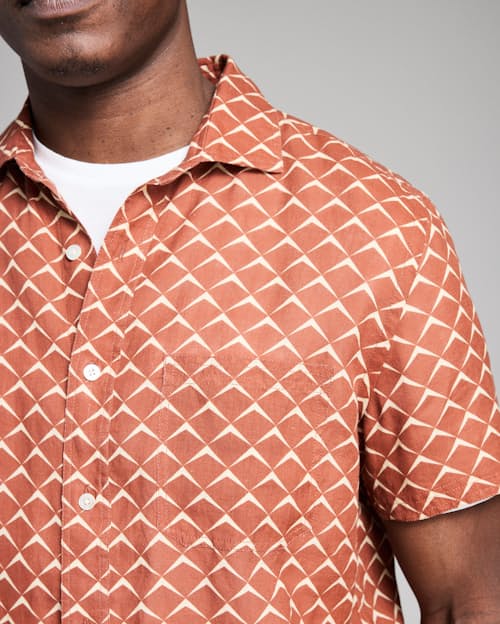 on model image of Treme Short Sleeve Shirt
