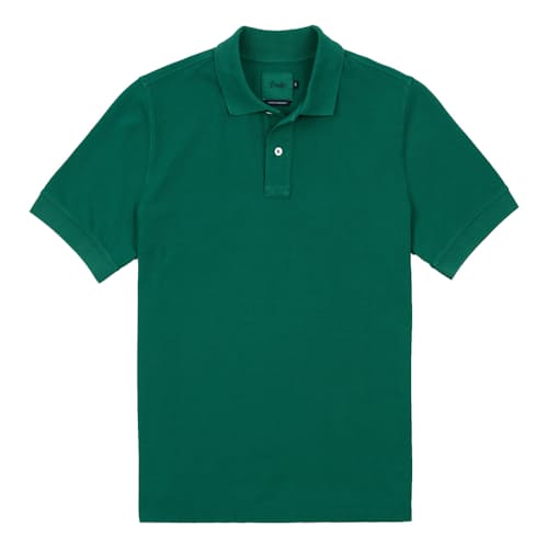 laydown image of Washed Pique Cotton Polo Shirt
