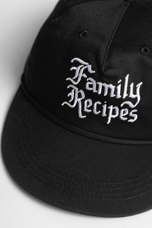 laydown detail image of Family Recipes Cap - Graphic