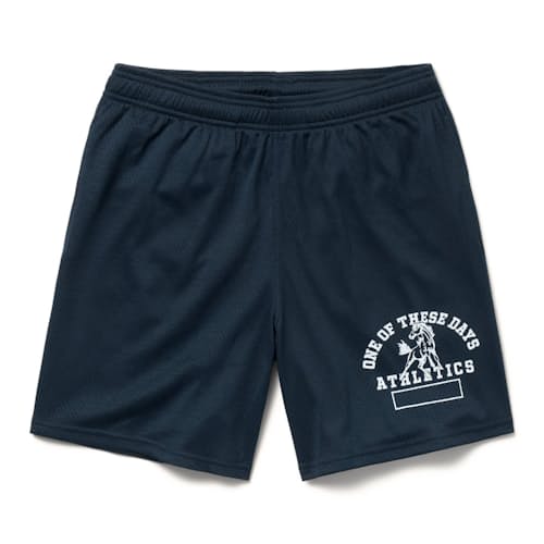 laydown image of Mustang Athletics Mesh Shorts