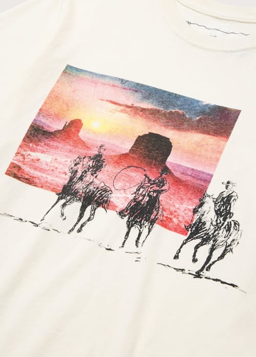 laydown detail image of Premium Western Graphic T-Shirt