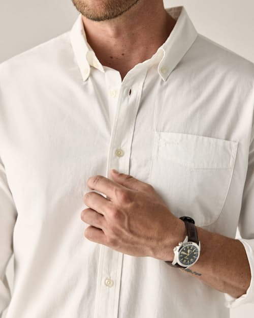 on model image of Poplin Draftsman Shirt