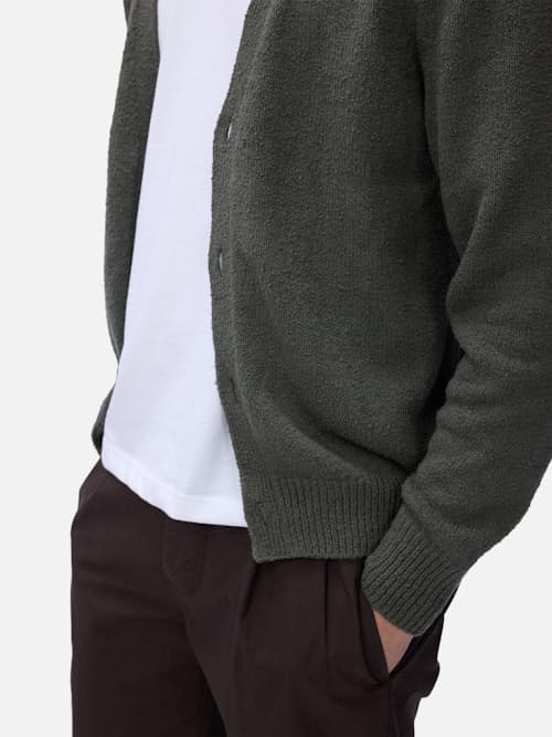 lifestyle image of Classic Boucle Cardigan