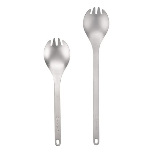 laydown image of Titanium Long Spork