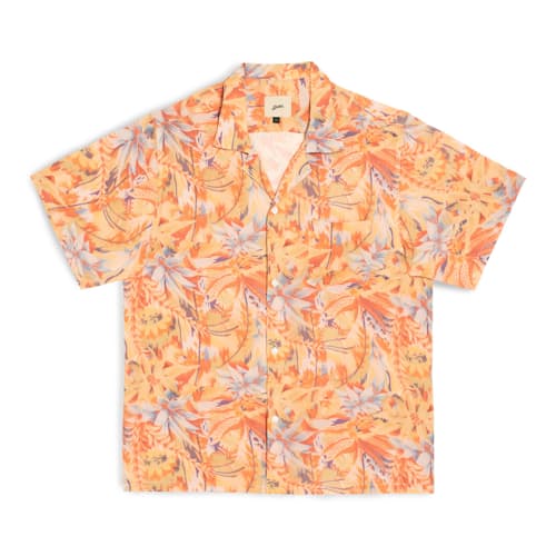 laydown image of Beach Camp Collar Short Sleeve Shirt