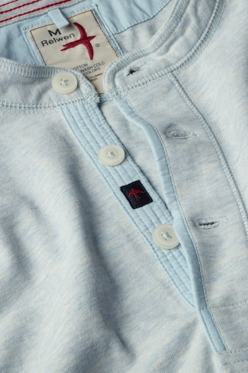 laydown detail image of Ringspun Henley