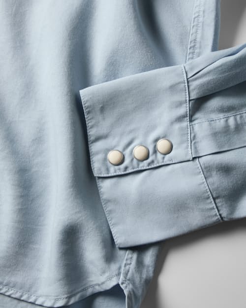 laydown detail image of Tencel Pearlsnap Shirt