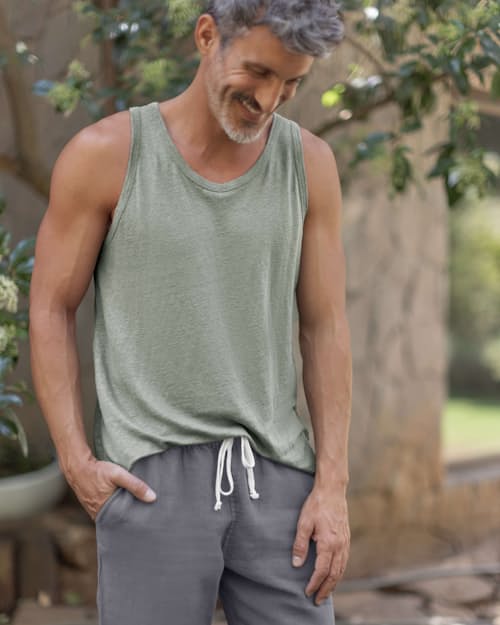 lifestyle image of Linen Tank