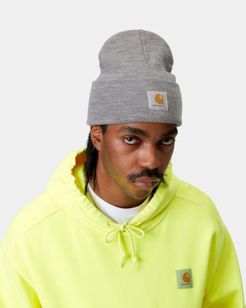 on model image of Acrylic Watch Hat