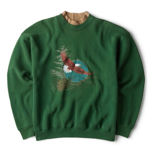 laydown image of Eagle Crewneck