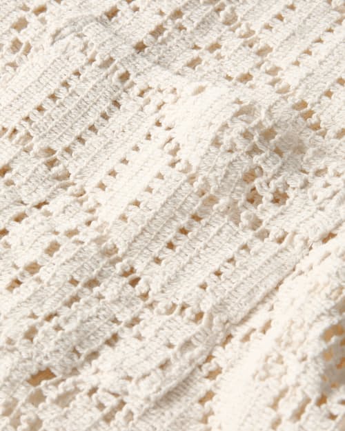 laydown detail image of Eye Crochet Camp Collar Shirt