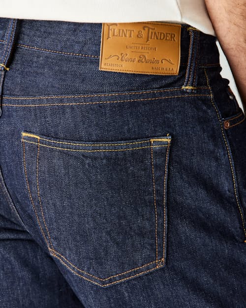 lifestyle image of American Reserve Selvedge Jean - Vintage Straight