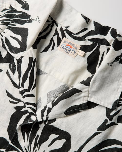 laydown detail image of Short Sleeve Linen Camp Shirt
