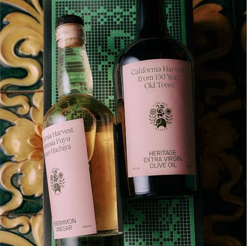 lifestyle image of Olive Oil & Fuyu Persimmon Vinegar Gift Set