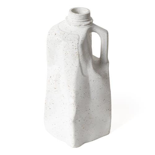 laydown image of Concrete Milk Jug Vase