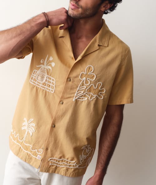 on model image of Resort Short Sleeve Shirt