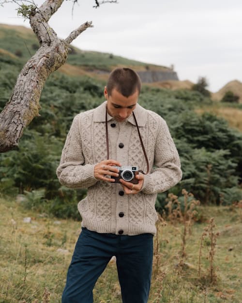 lifestyle image of Hudson Aran Cardigan