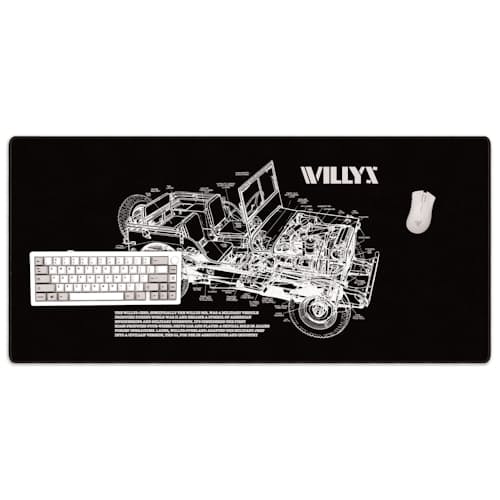 laydown image of Willys Blueprint Mousepad