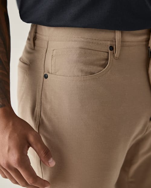 on model image of 72-Hour Merino 5-Pocket Pant - HB Athletic Tapered