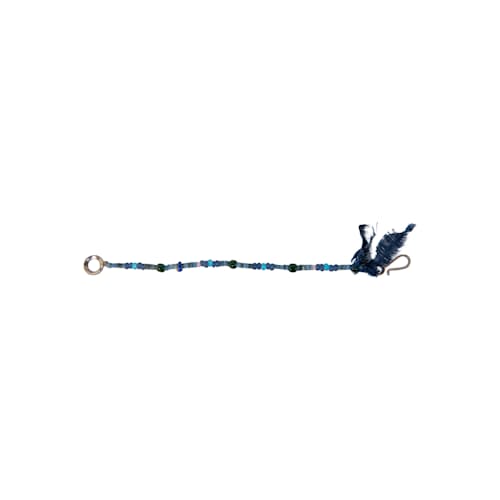 laydown image of Indigo Dyed Shell Beads Bracelet