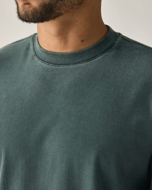 on model image of PatinaTech Crewneck Sweatshirt