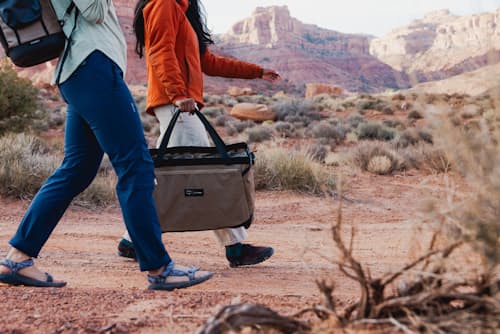 lifestyle image of Campcore Transporter Gear Tote 60L