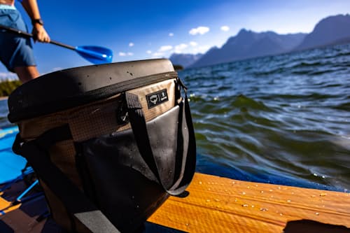 lifestyle image of Osprey x Hydro Flask Campcore Carryout™ Backpack 22L