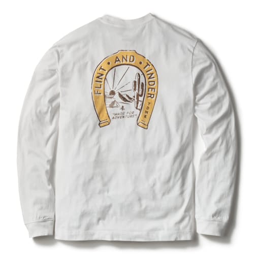laydown image of Flint and Tinder Graphic Long Sleeve T-Shirt