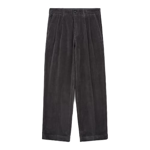laydown image of Canal Pleated Corduroy Cotton Pant