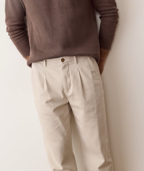on model image of Relaxed Pleated Pant