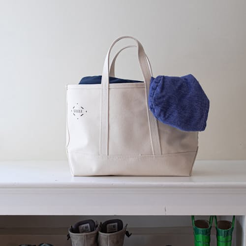 laydown image of Small Natural Canvas Tote