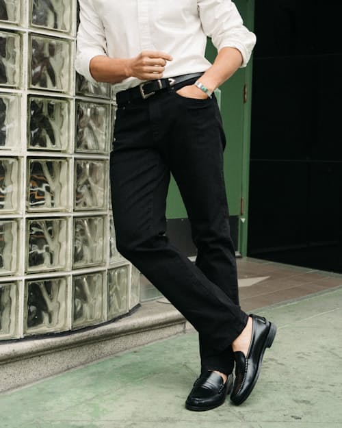 lifestyle image of Stretch Selvedge Denim - HB Straight