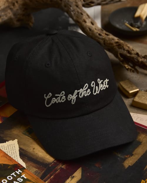 lifestyle image of Code of the west Waxed Canvas Chainstitch Hat