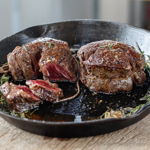 laydown image of American Wagyu Rolled Cap of Ribeye - 2 Pack