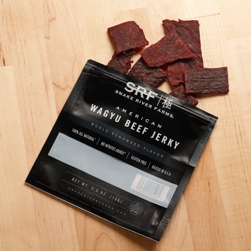 laydown image of American Wagyu Beef Jerky - Set of 6