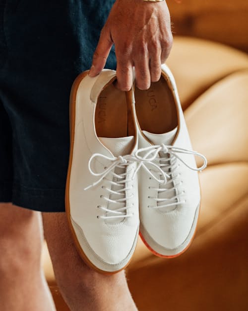 lifestyle image of Pebbled Leather Terra Low Sneaker