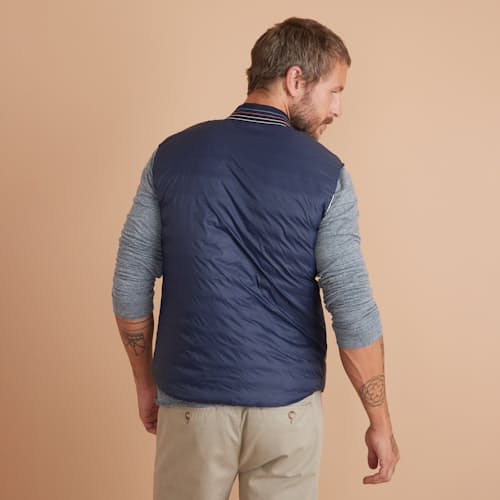 laydown image of Vail Reversible Puffer Vest
